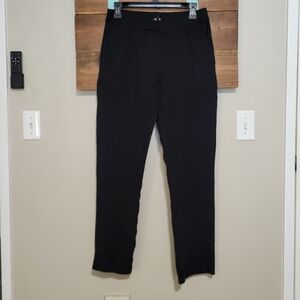 Quince Black Ultra Strech Ponte Straight Leg 4 Pcoket Business Casual Pants M